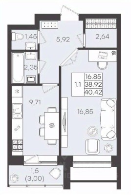 1к. квартира