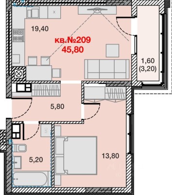 1к. квартира