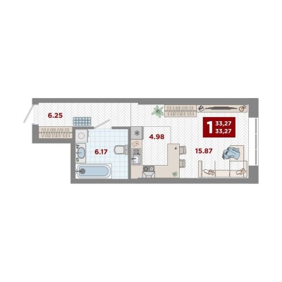 1к. квартира