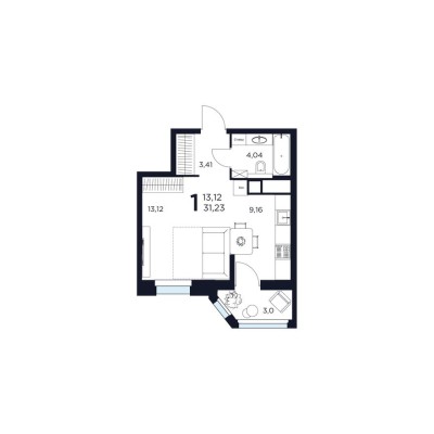 1к. квартира