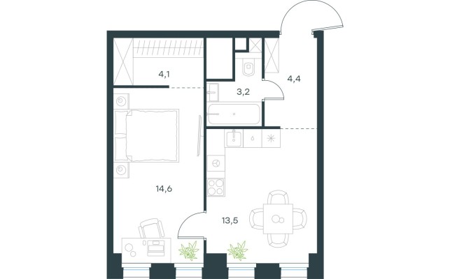 1к. квартира