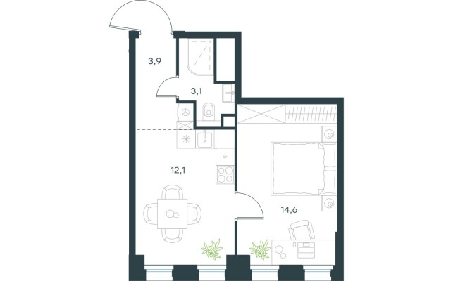 1к. квартира