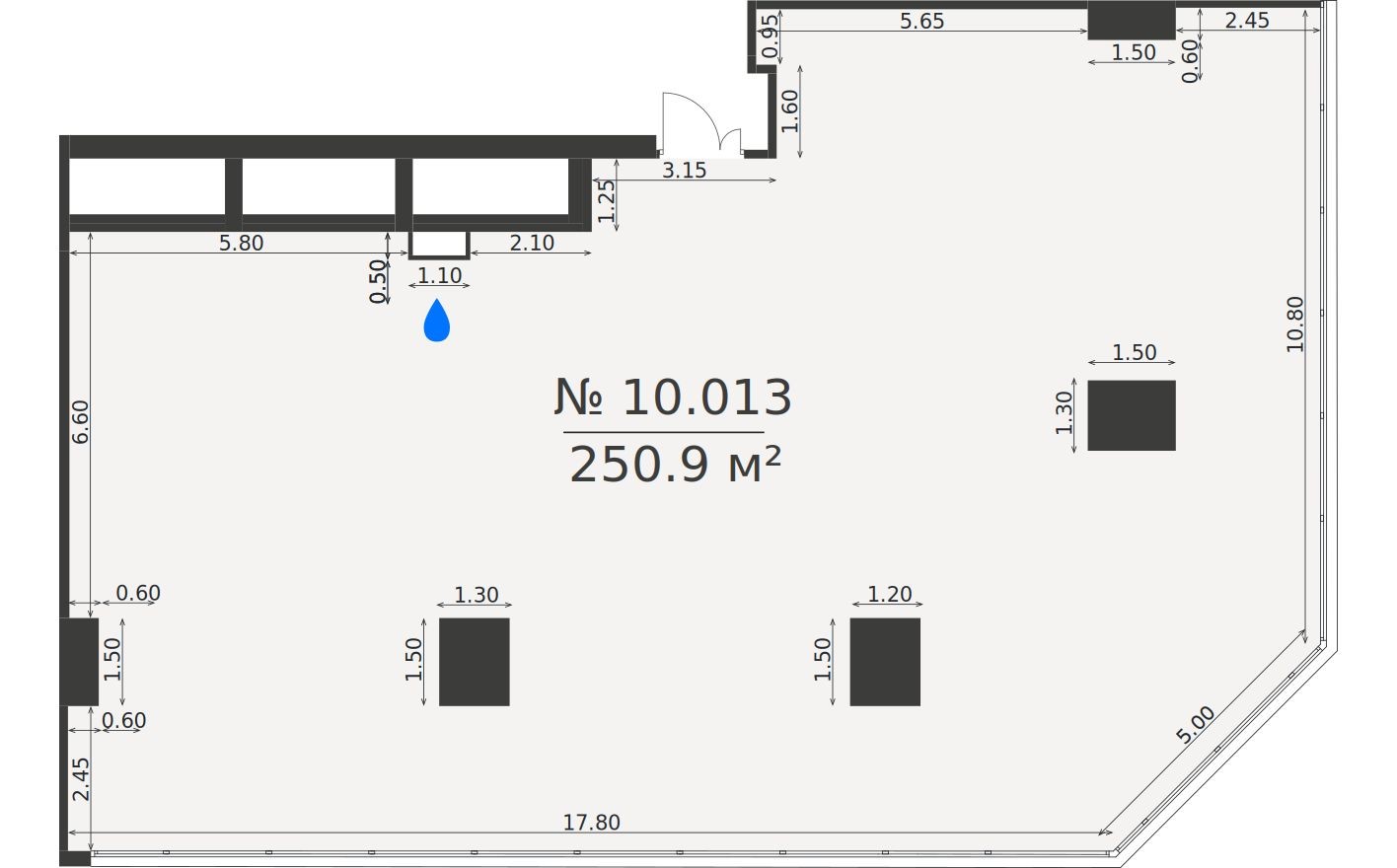 Офисное помещение, 250.9 м²