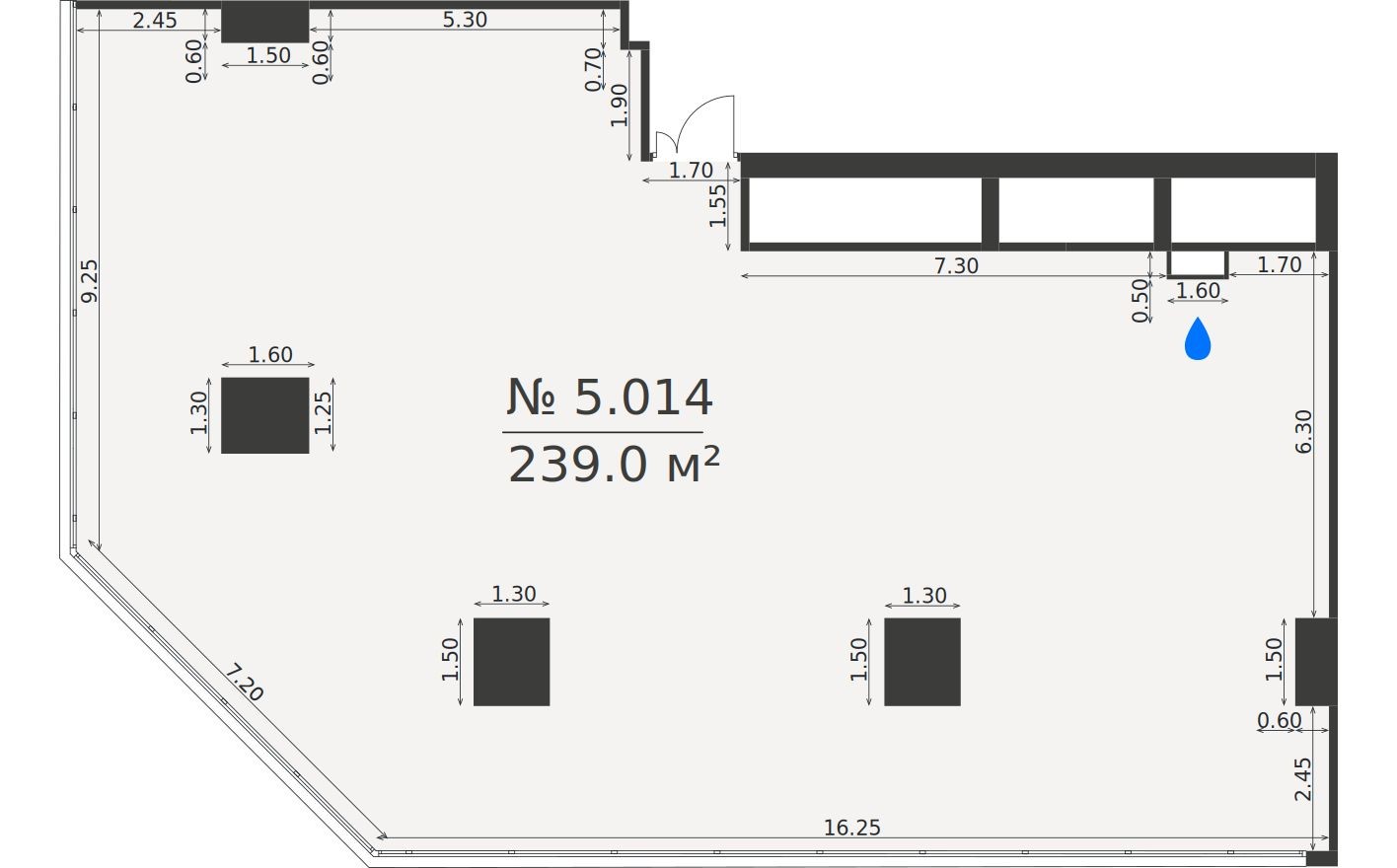 Офисное помещение, 239.1 м²
