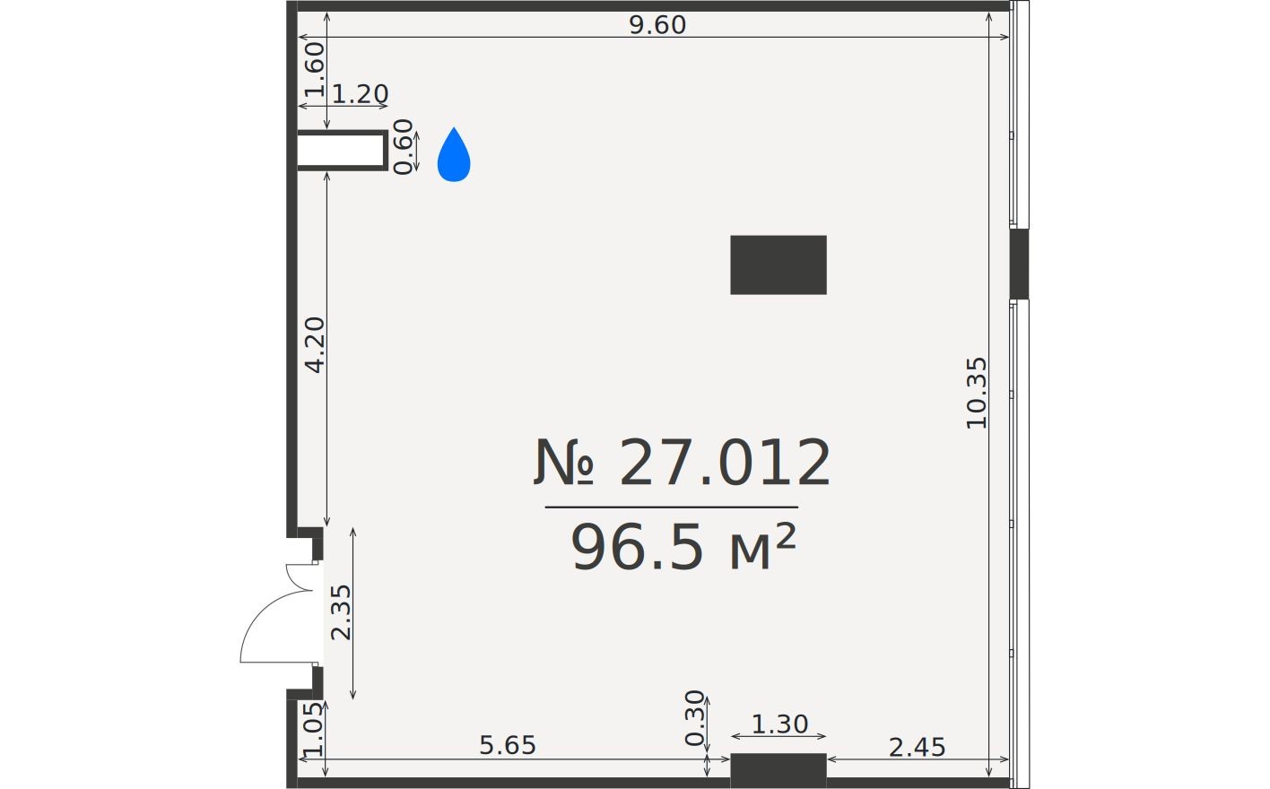 Офисное помещение, 96.6 м²