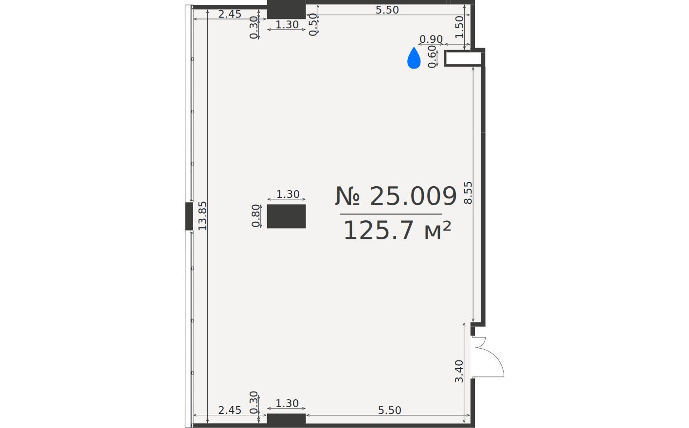 Офисное помещение, 125.8 м²