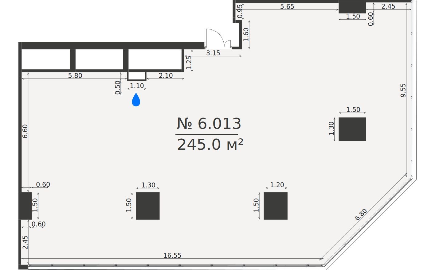 Офисное помещение, 245.1 м²
