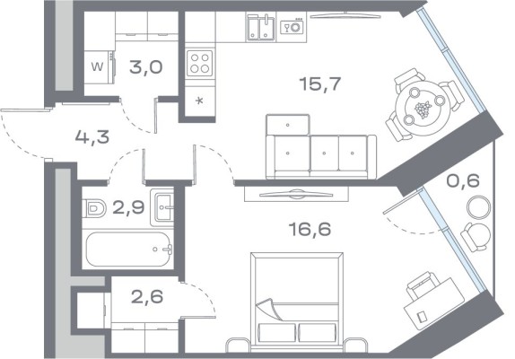 1к. квартира