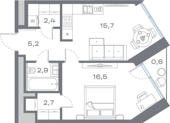 1к. квартира