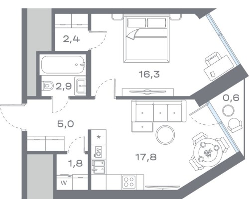 1к. квартира