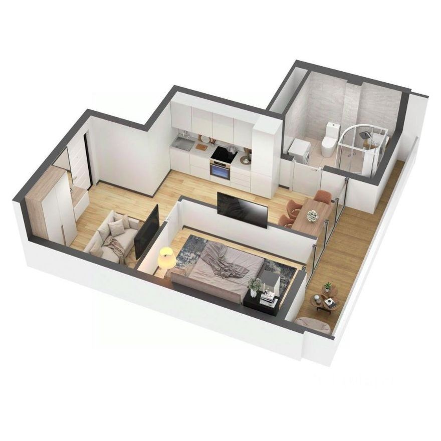 1к. апартаменты, 38.2 м²