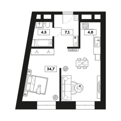 1к. квартира