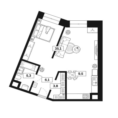 1к. квартира