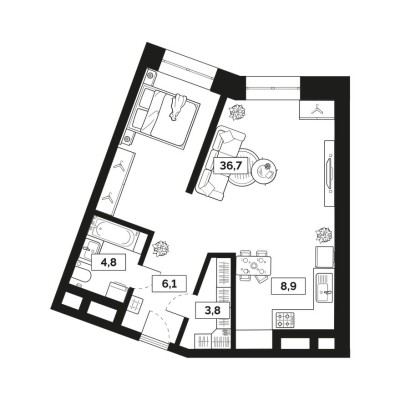 1к. квартира