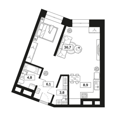 1к. квартира