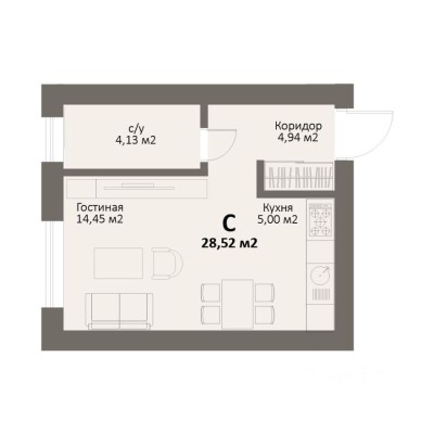 1к. квартира