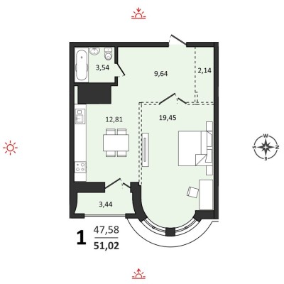 1к. квартира