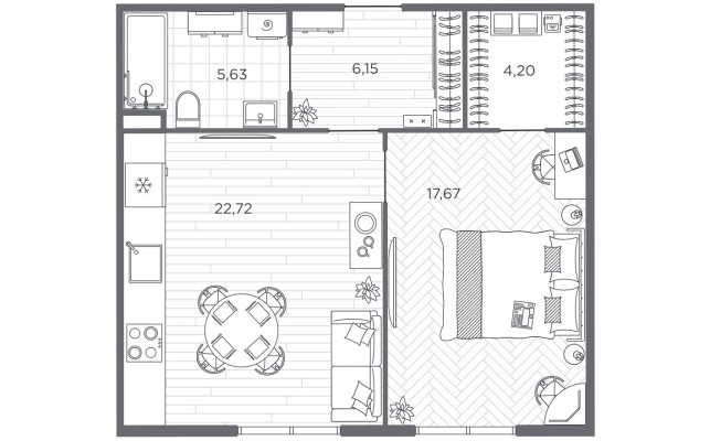 1к. квартира