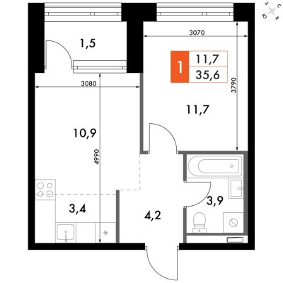 1к. квартира