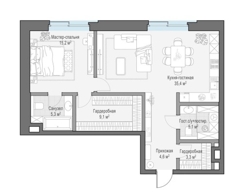 1к. квартира