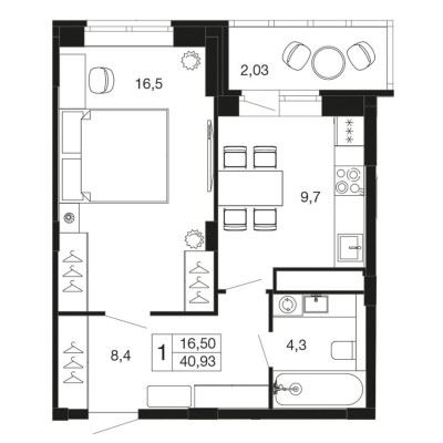 1к. квартира