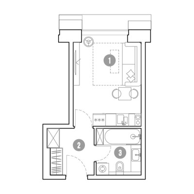 1к. апартаменты