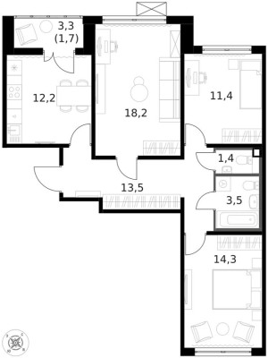 3к. квартира