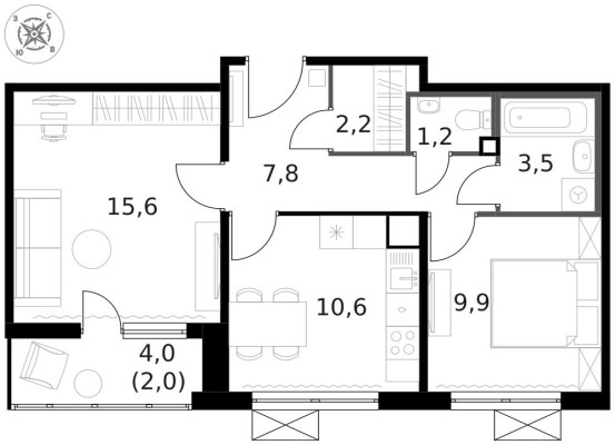 2к. квартира