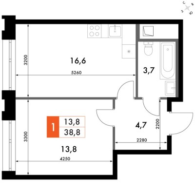 1к. квартира