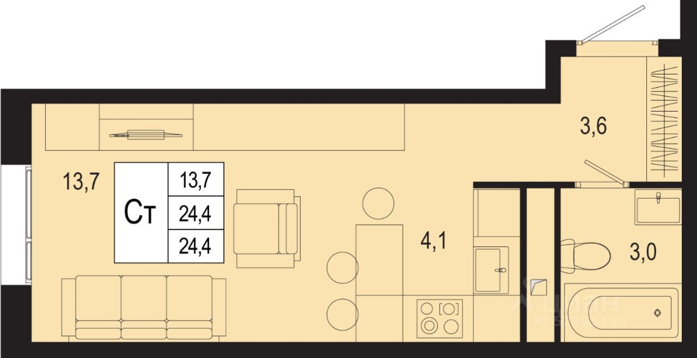 1к. квартира