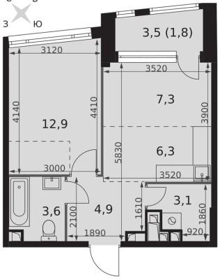 1к. квартира