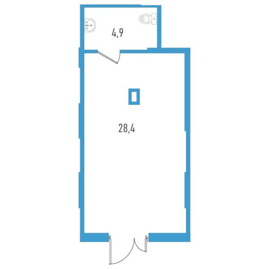 Помещение свободного назначения, 33.3 м²