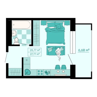 1к. квартира