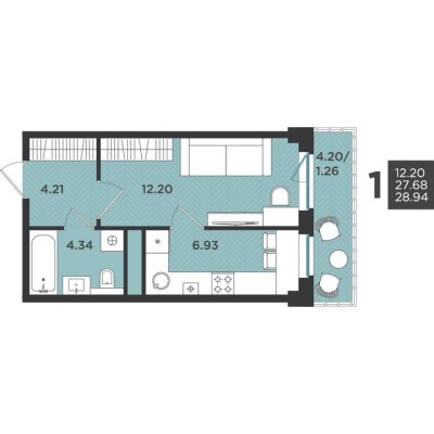 1к. квартира