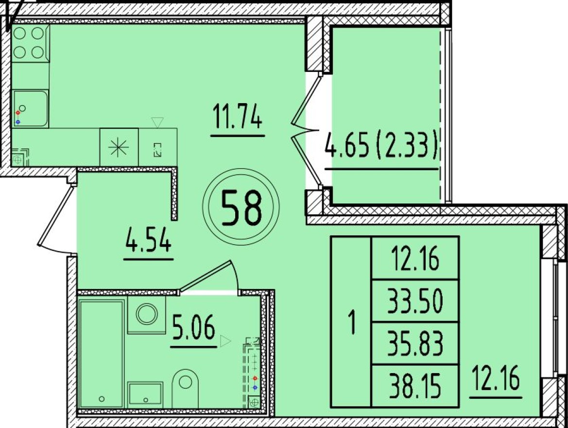 1к. квартира