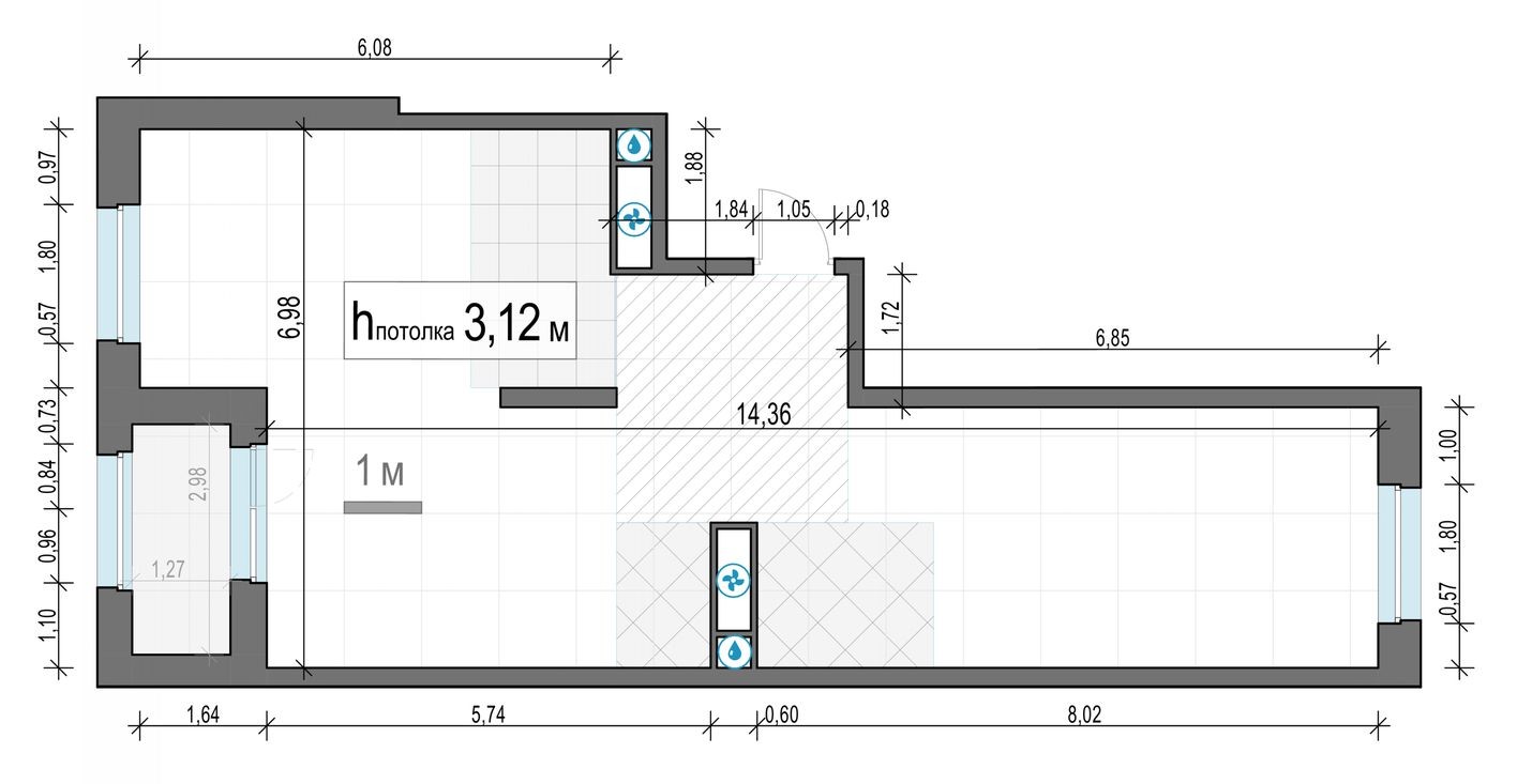 2к. квартира, 72.4 м²