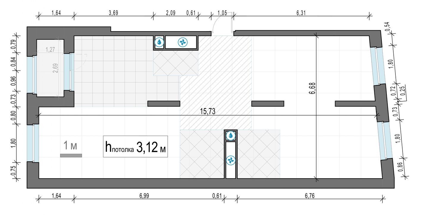 Планировка — 3к. квартира, 93.5 м²