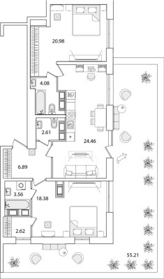 2к. квартира