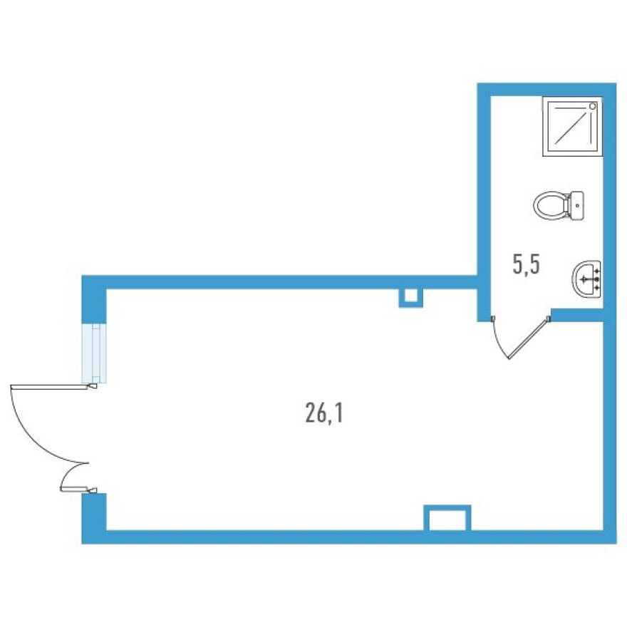 Помещение свободного назначения, 31.6 м²