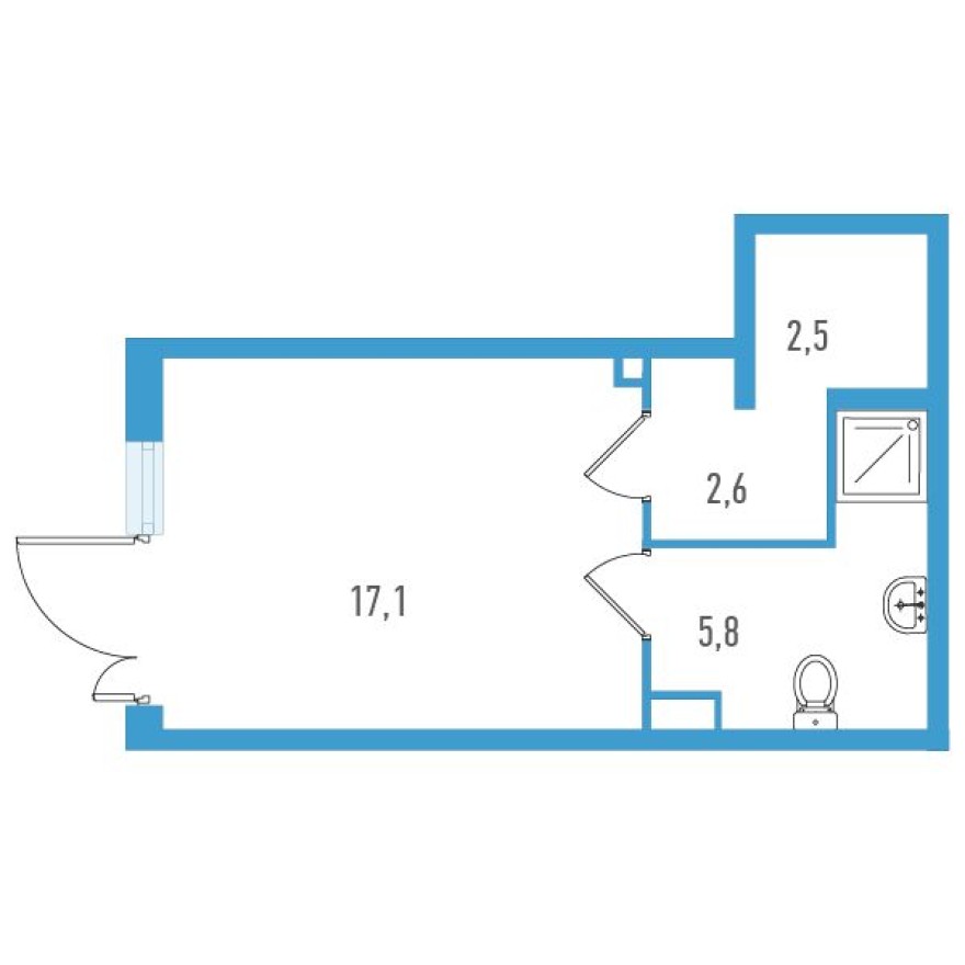 Помещение свободного назначения, 28.0 м²