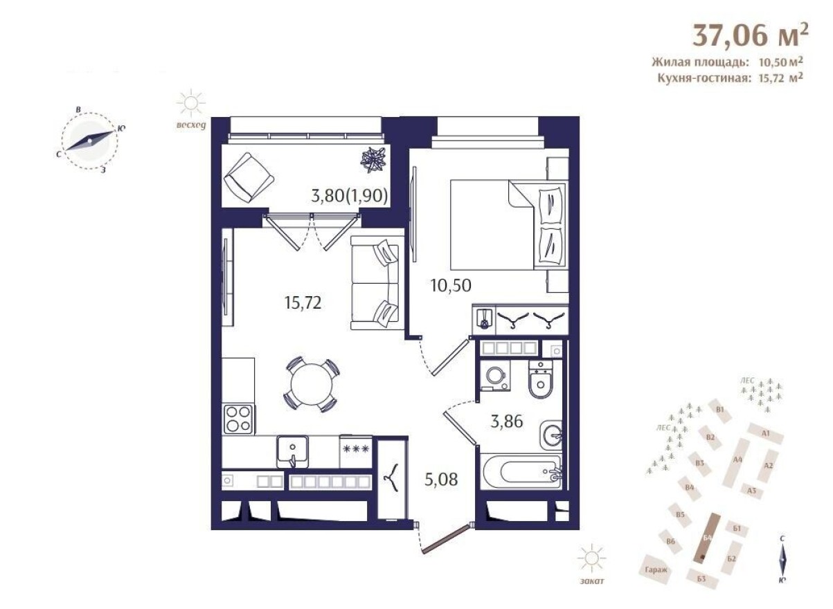 1к. квартира