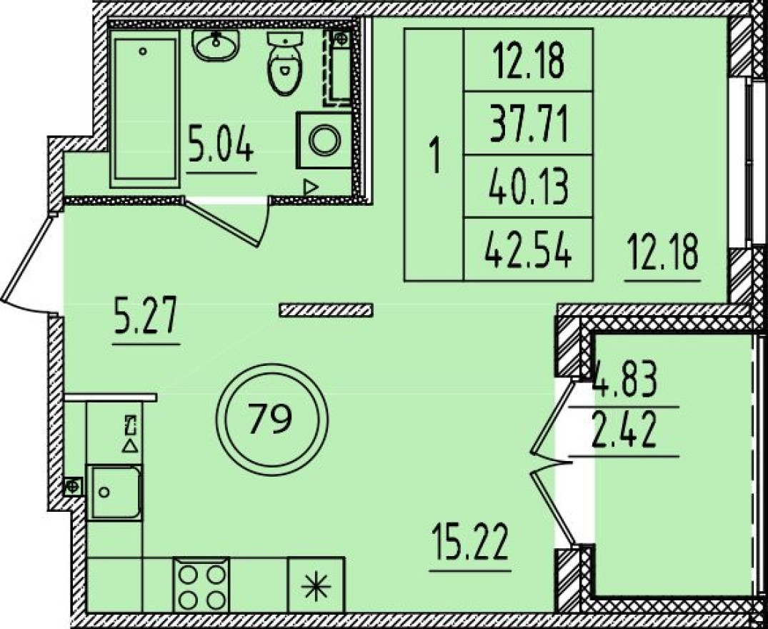 1к. квартира