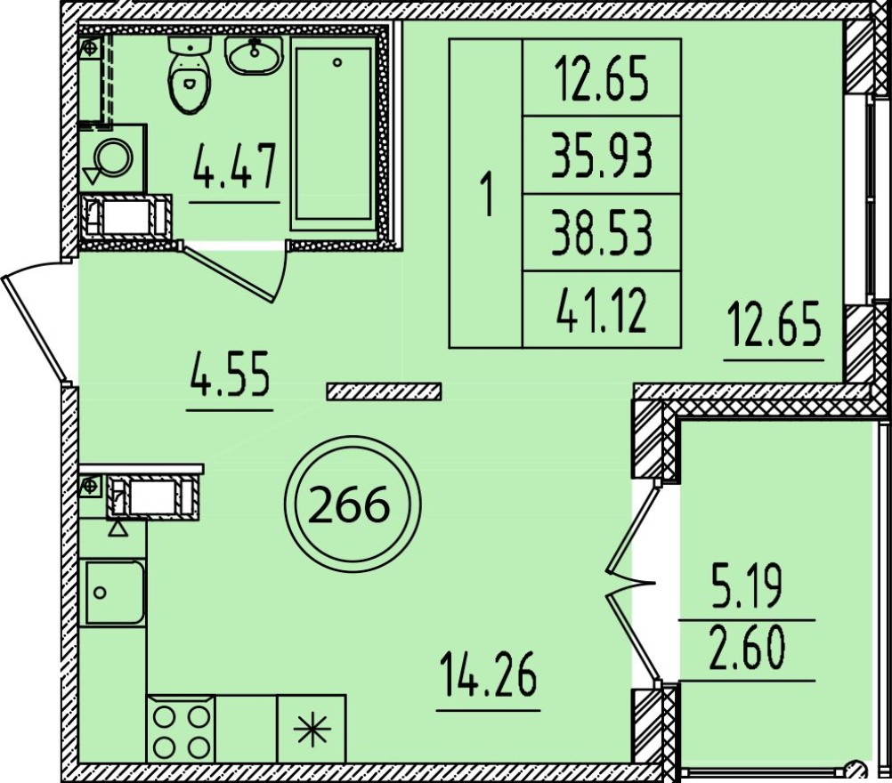 1к. квартира