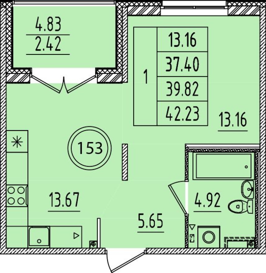 1к. квартира