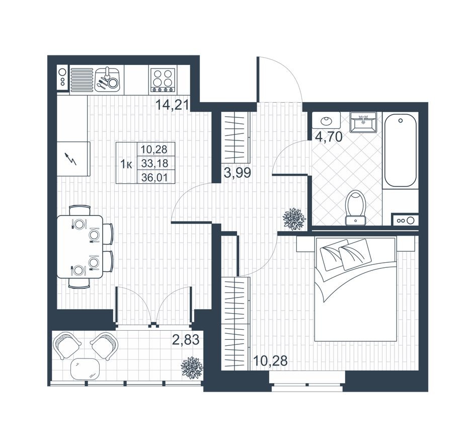 1к. квартира