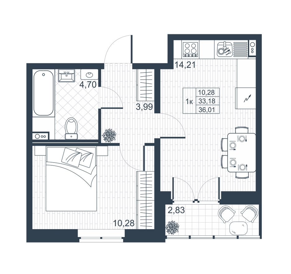 1к. квартира