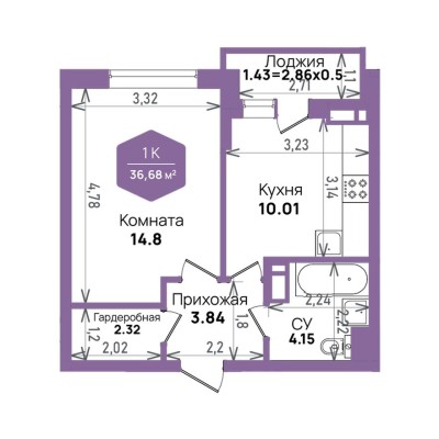 1к. квартира