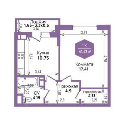 1к. квартира