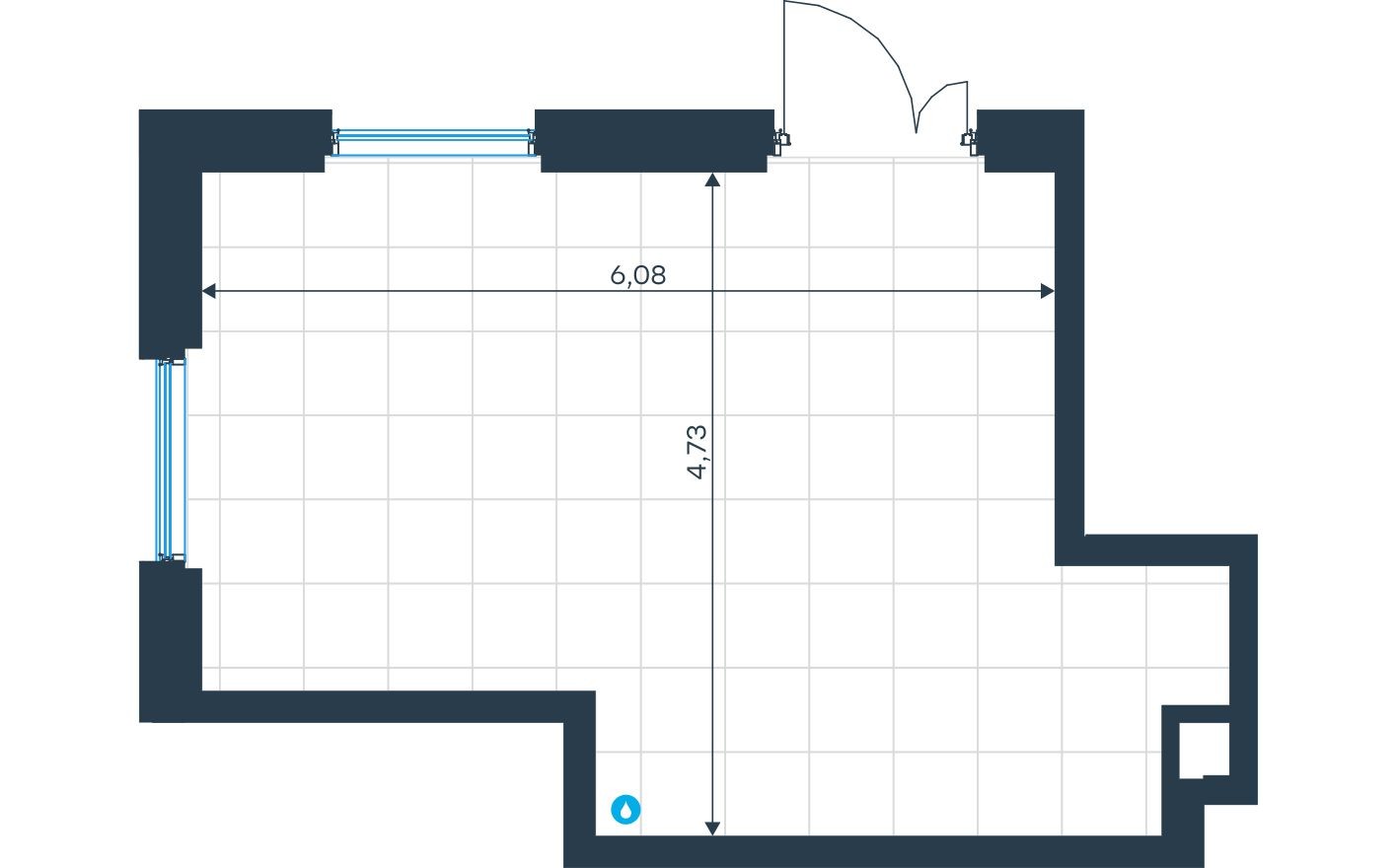 Планировка — Торговое помещение, 27.3 м²