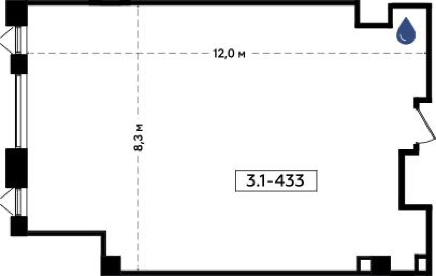 Офисное помещение, 95.5 м²